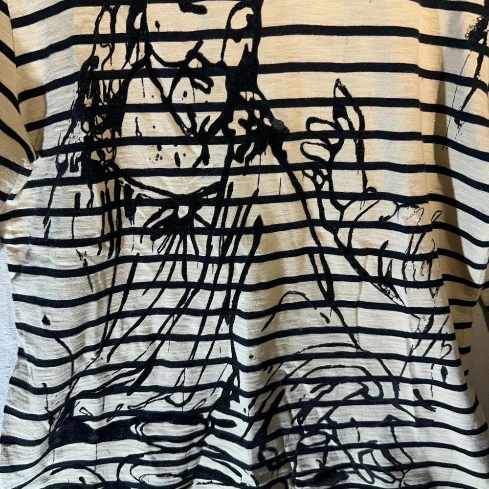 Warhol Factory X Levi’s Premium  Striped Graphic Tee Rare - Picture 3 of 5